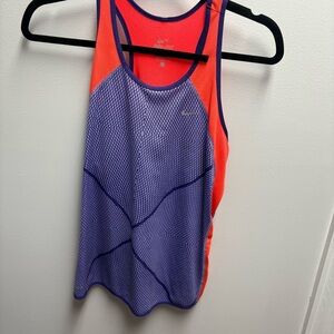 Nike Women's Vibrant Purple and Red Tank Top Size Large